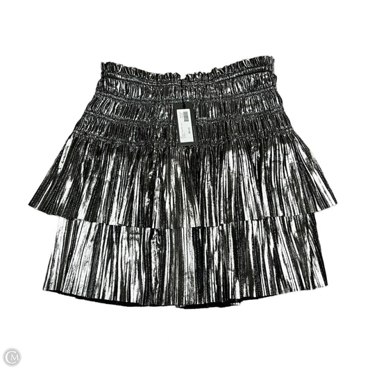 Skirt Mini & Short By Current Air In Silver, Size: 8