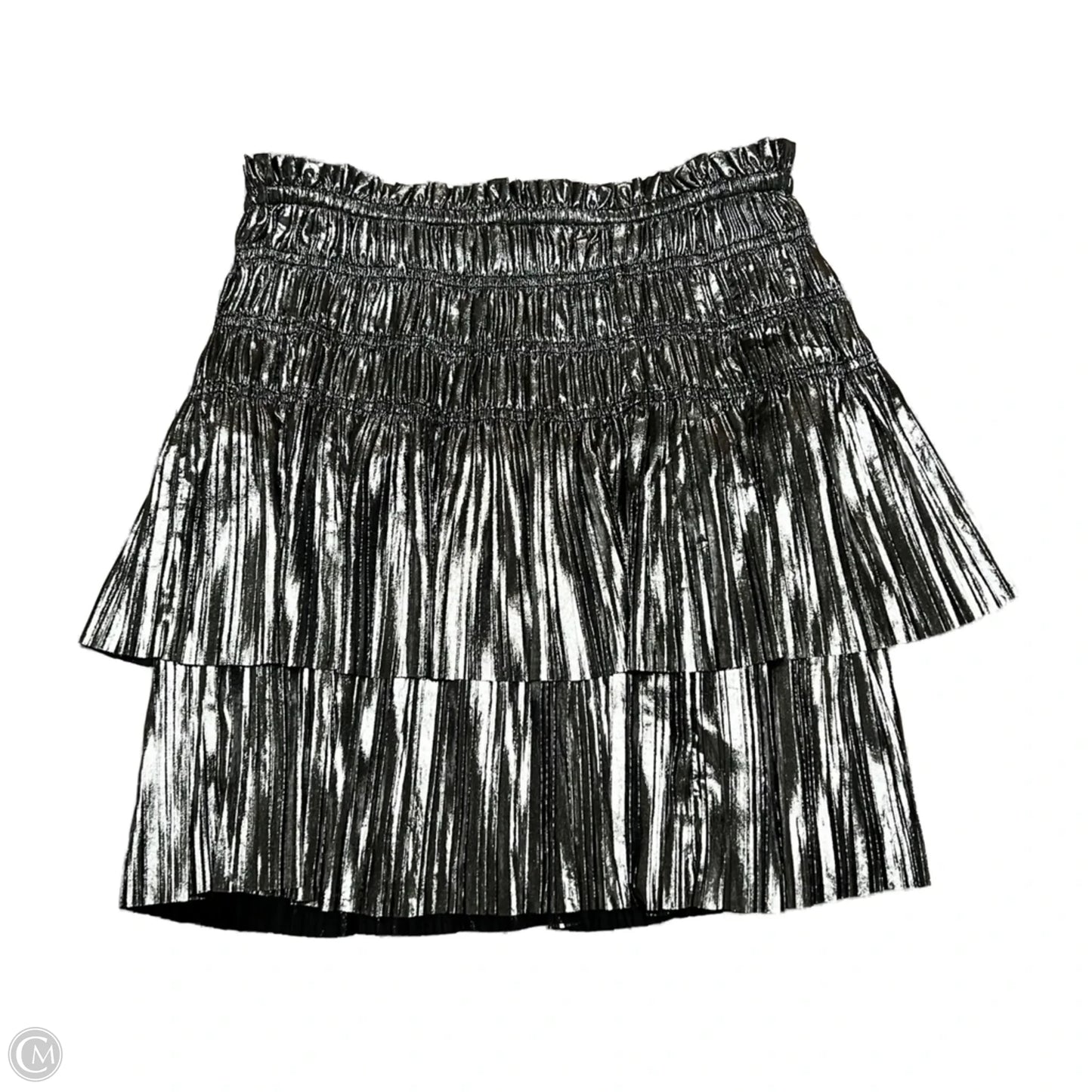 Skirt Mini & Short By Current Air In Silver, Size: 8