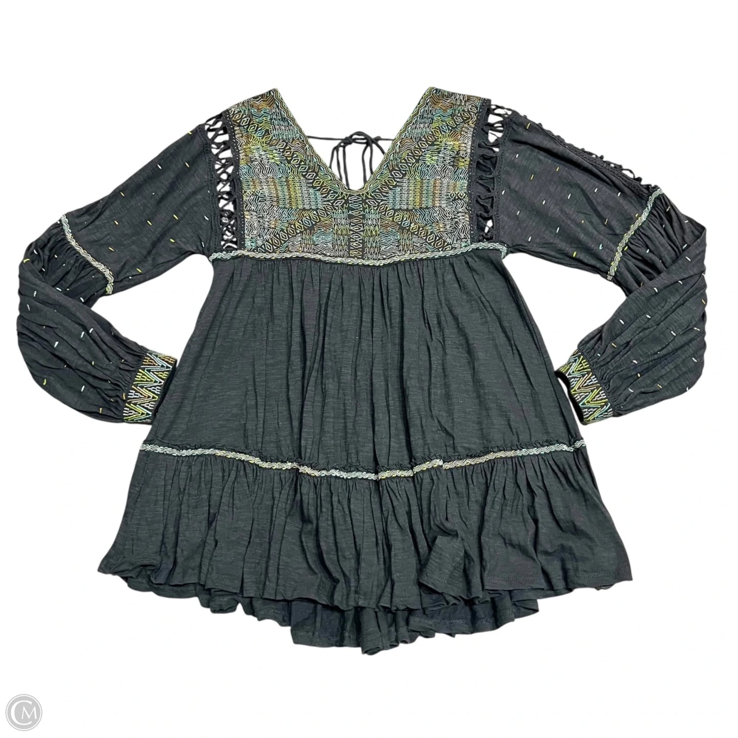 Dress Casual Short By Free People In Green & Grey, Size: S