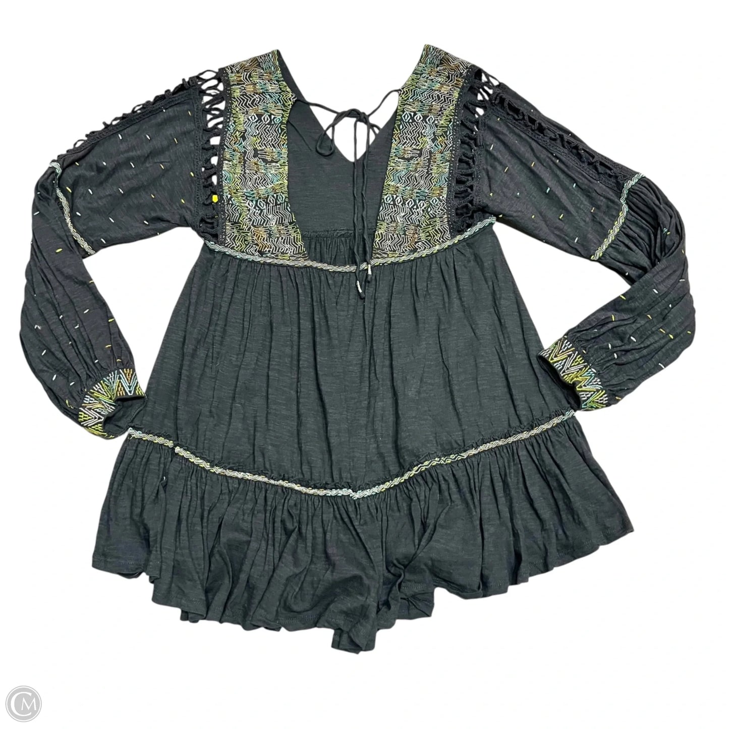 Dress Casual Short By Free People In Green & Grey, Size: S