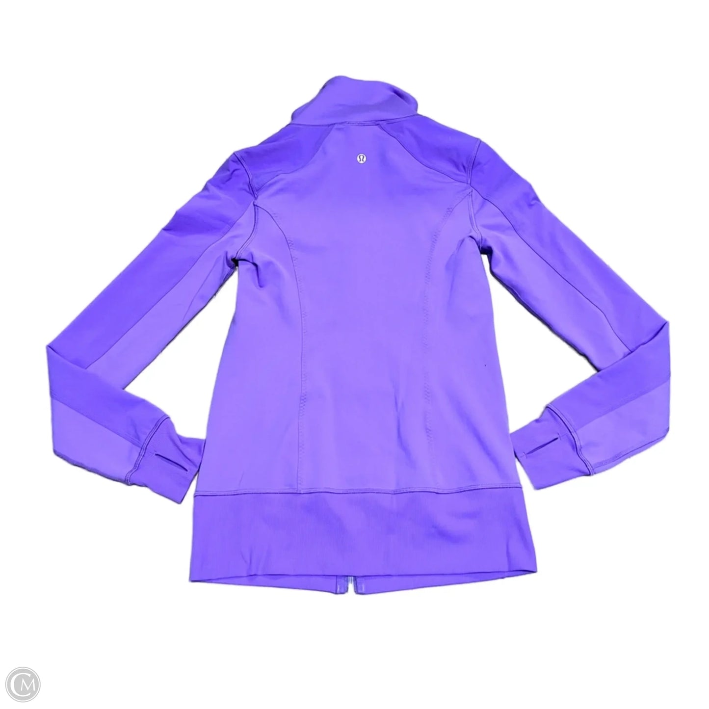 Athletic Top Long Sleeve Collar By Lululemon In Purple, Size: S