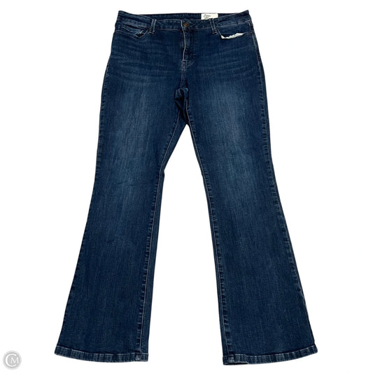 Jeans Flared By Cosmic Blue Love In Blue Denim, Size: 14