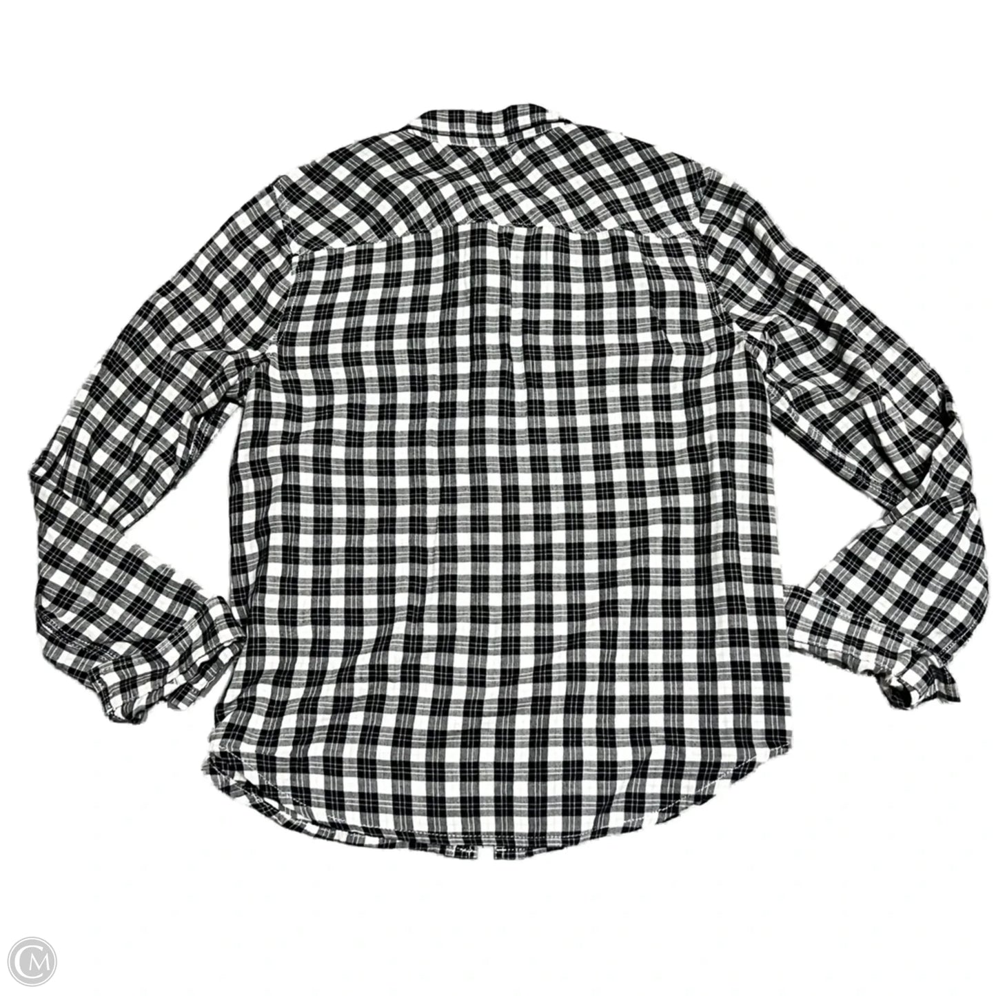 Top Long Sleeve By Paige In Plaid Pattern, Size: M