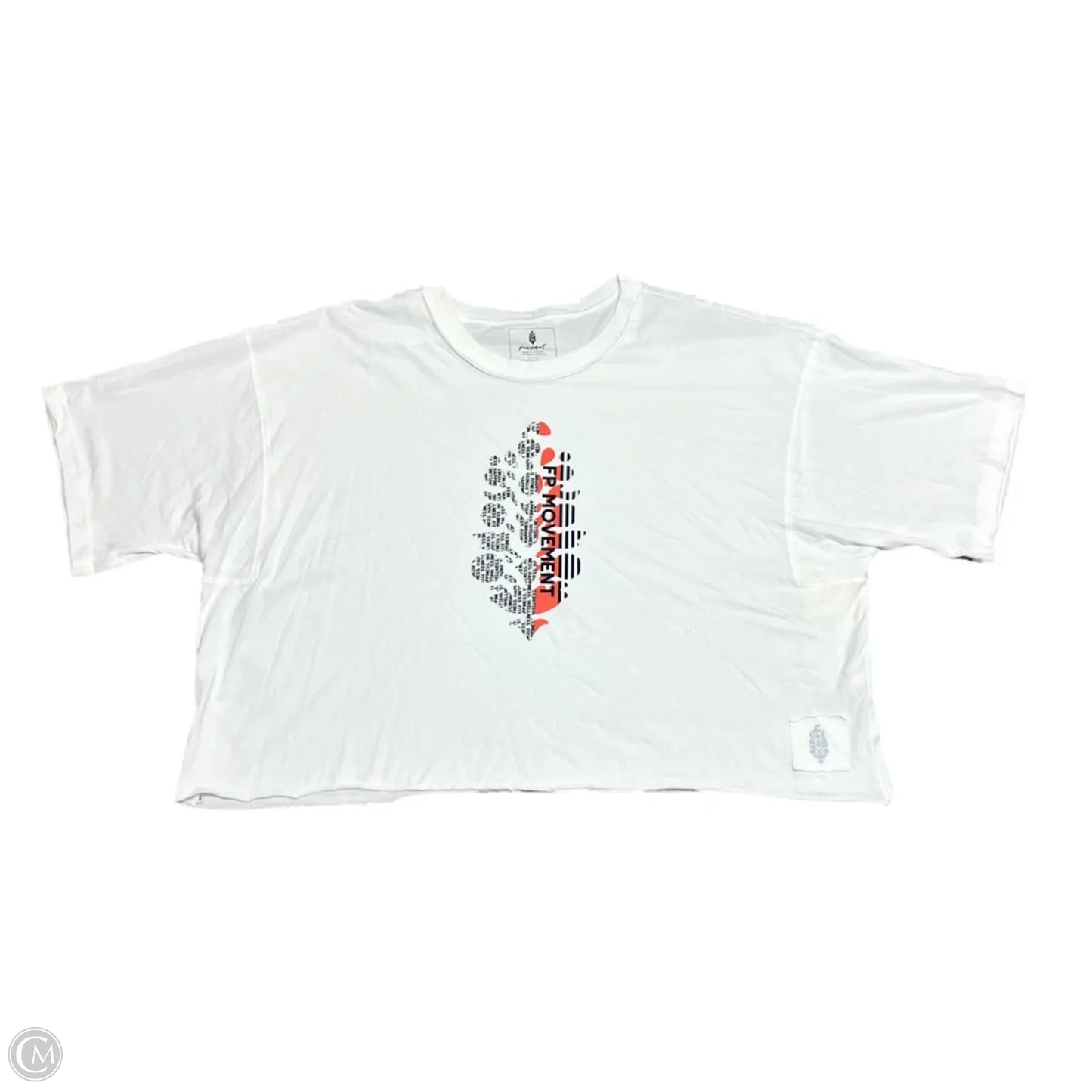 Athletic Top Short Sleeve By Free People In Orange & White, Size: Xl