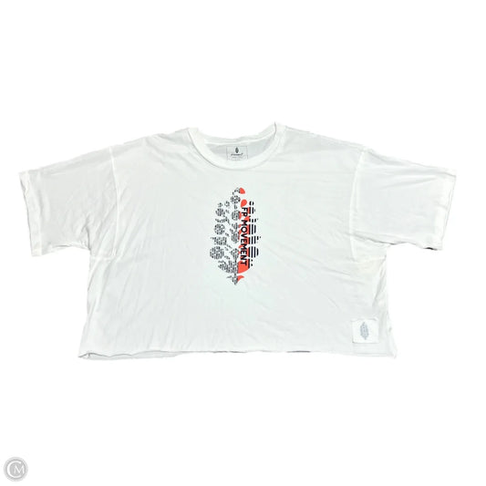 Athletic Top Short Sleeve By Free People In Orange & White, Size: Xl