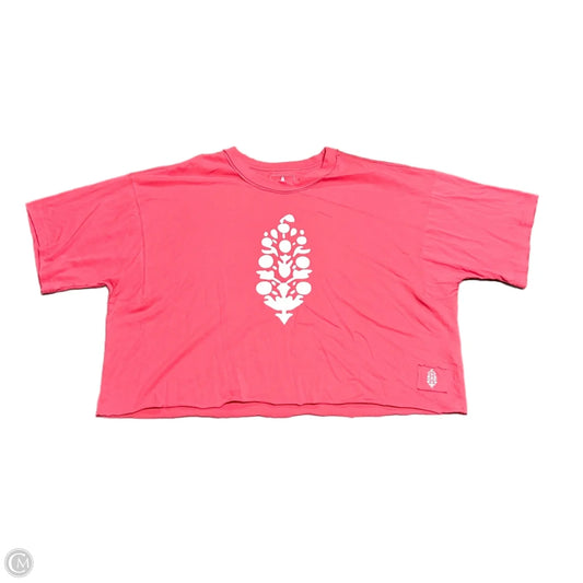 Athletic Top Short Sleeve By Free People In Coral, Size: Xl