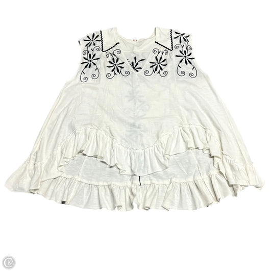 Tunic Sleeveless By Free People In Black & Cream, Size: S