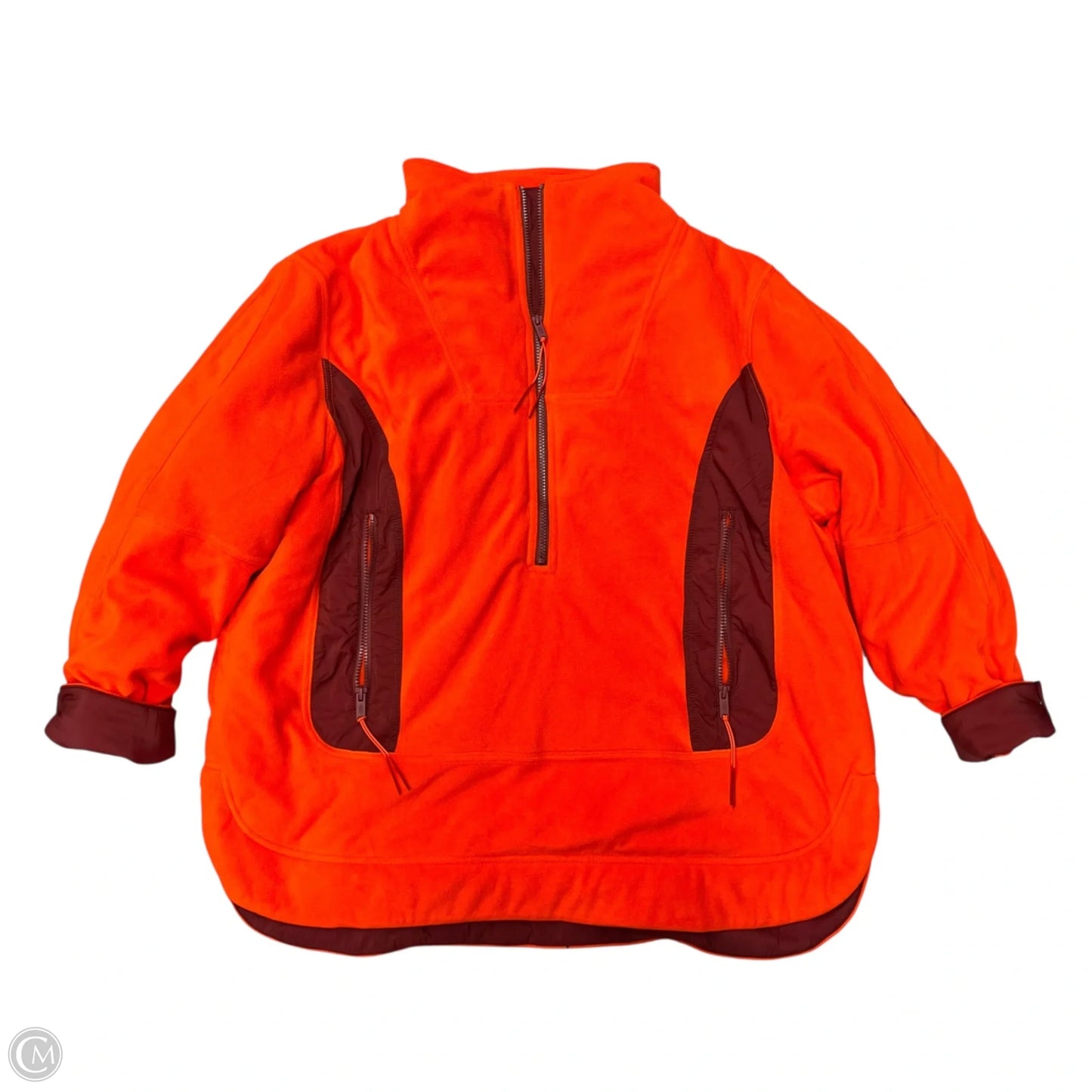 Sweatshirt Collar By Free People In Orange, Size: L