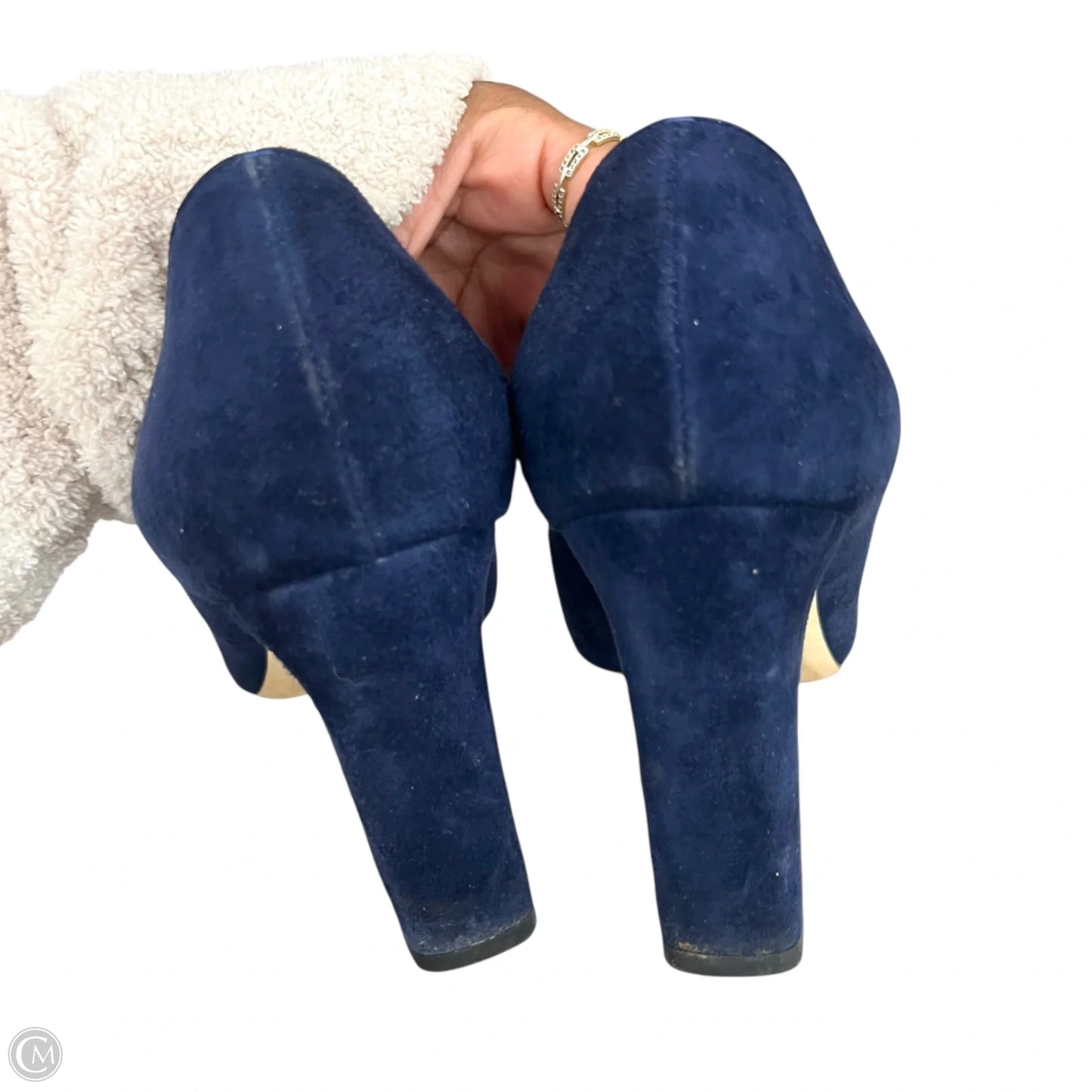 Shoes Luxury Designer By Jimmy Choo In Navy, Size: 9.5