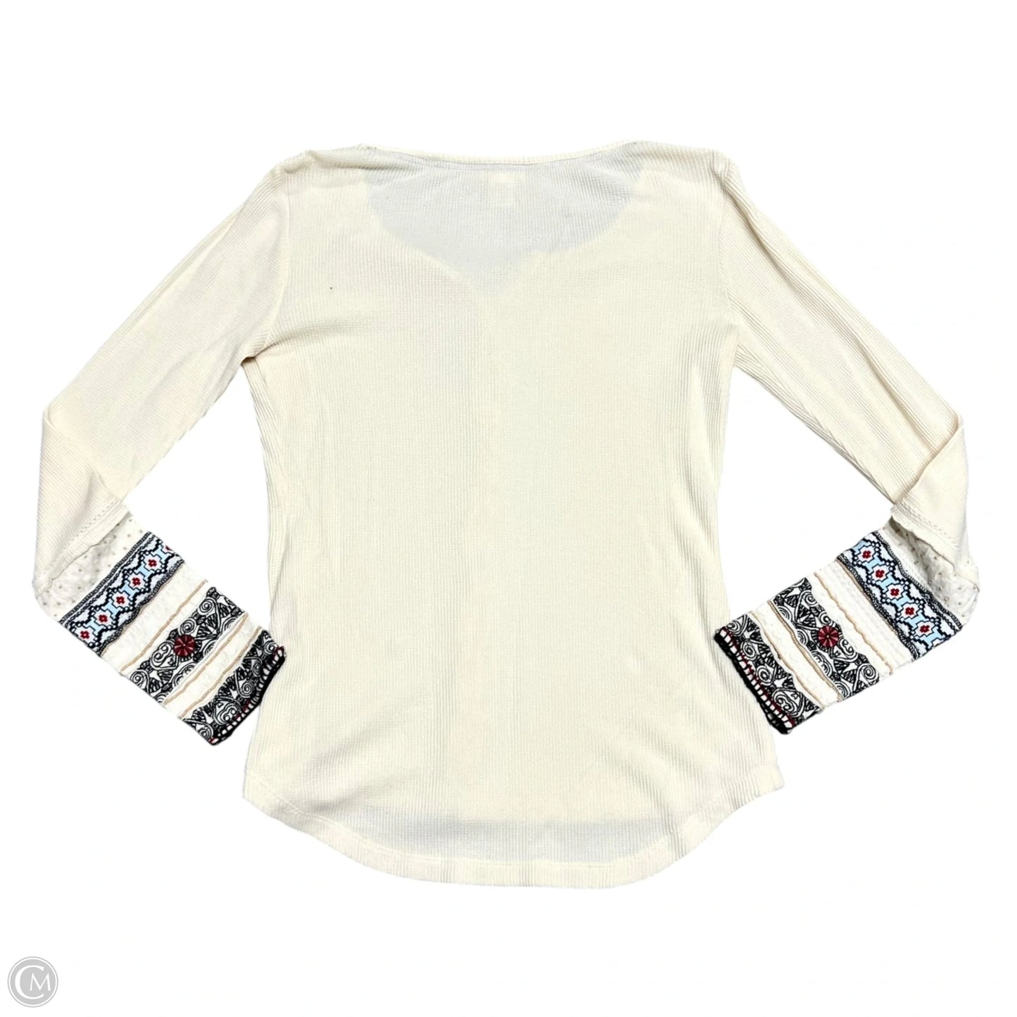Top Long Sleeve By Sundance In Blue & Cream, Size: S