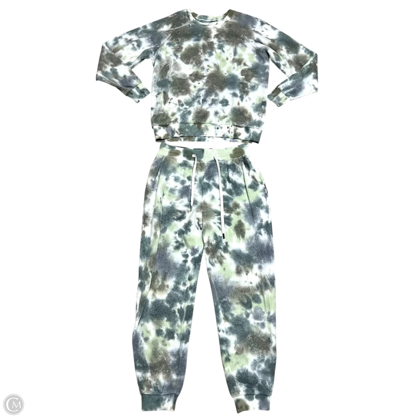 Pants Set 2pc By Feat In Green & White, Size: 8