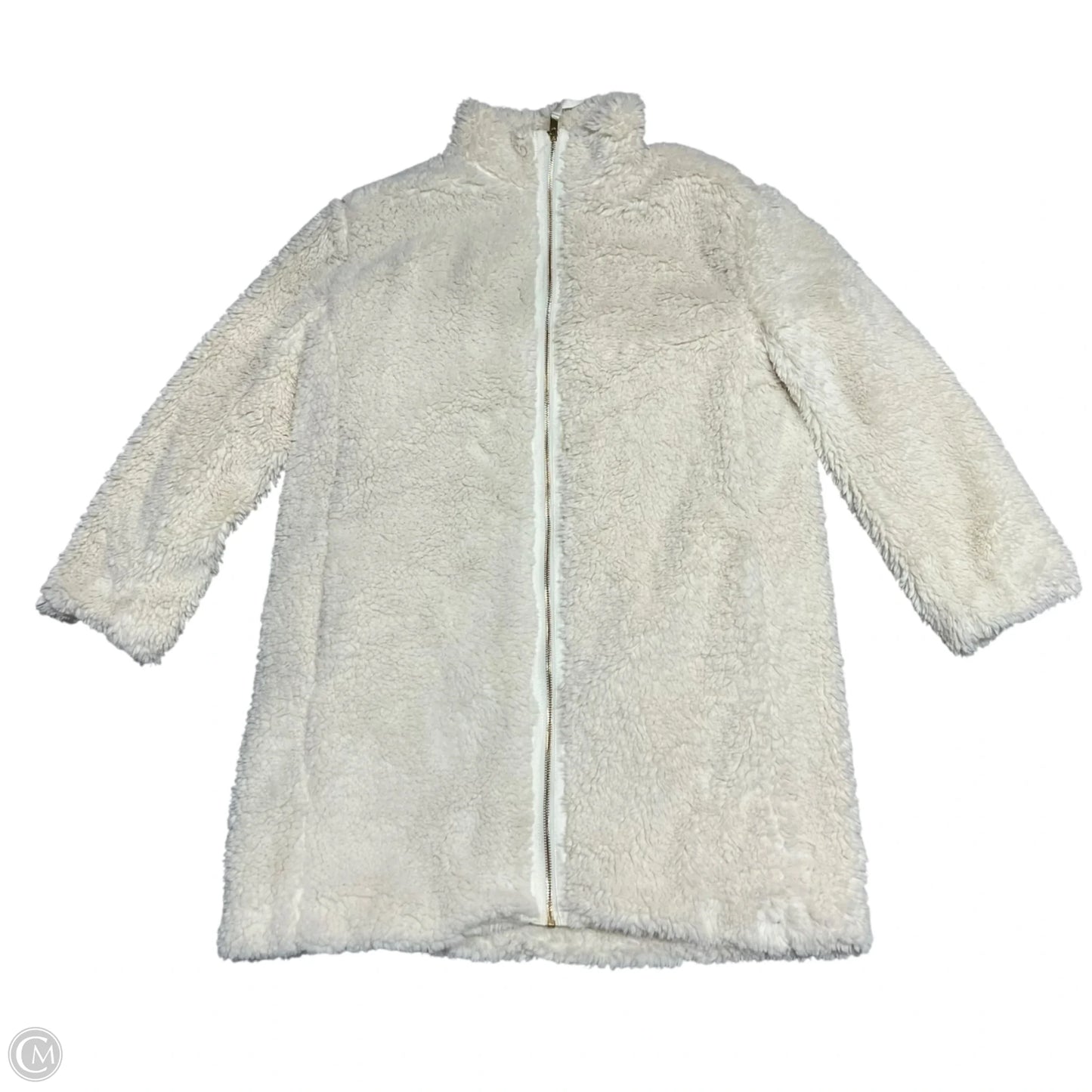 Coat Faux Fur & Sherpa By Gap In Cream, Size: M
