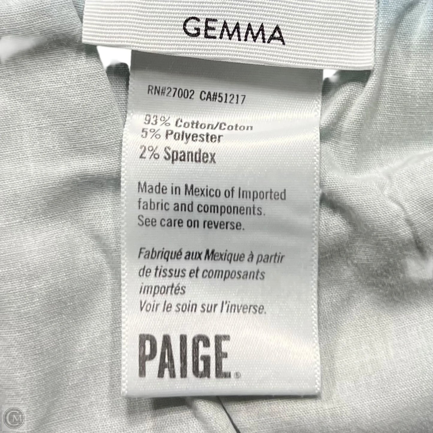 Jeans Straight By Paige In Blue Denim, Size: 12