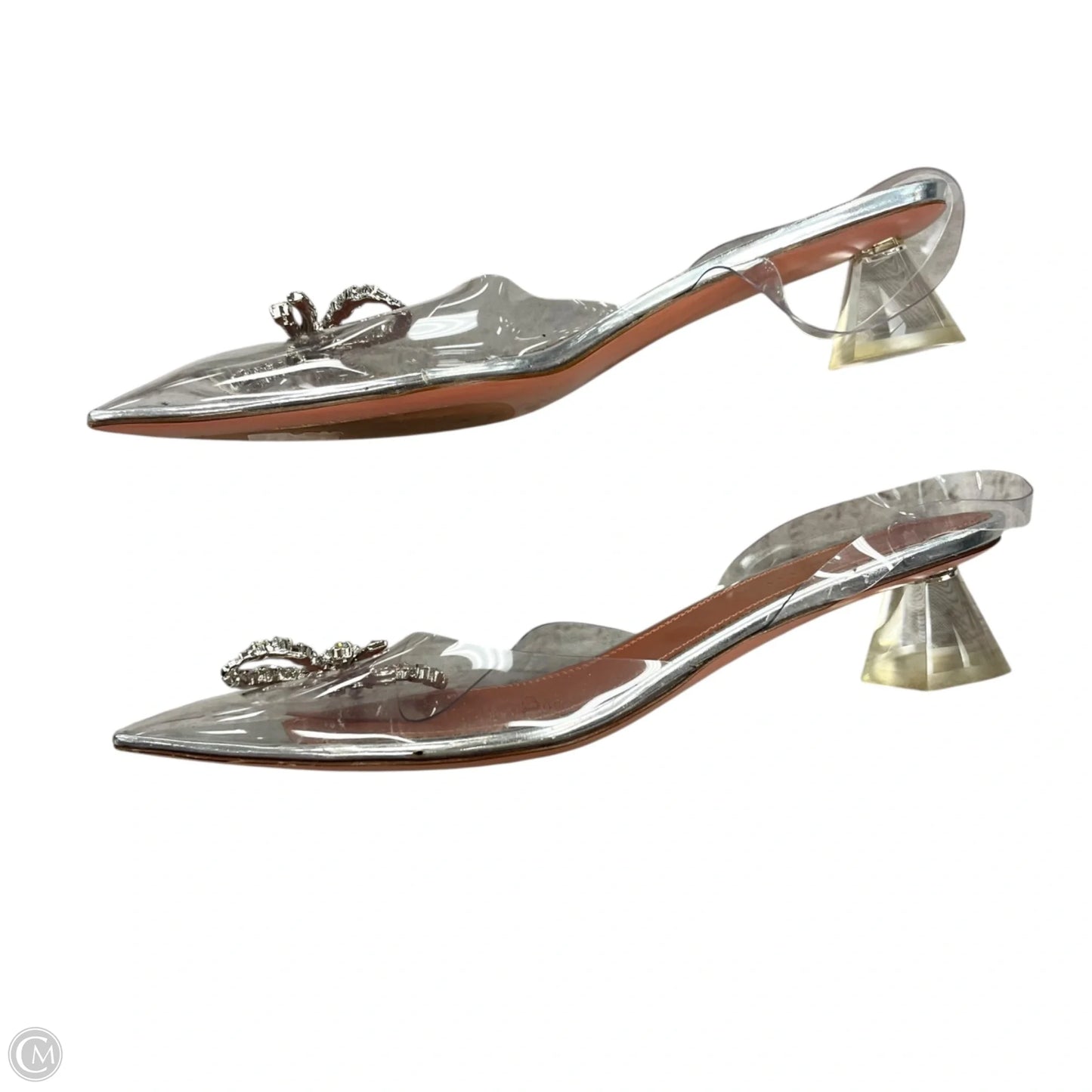 Shoes Heels Block By Amina Muaddi In Clear, Size: 8.5