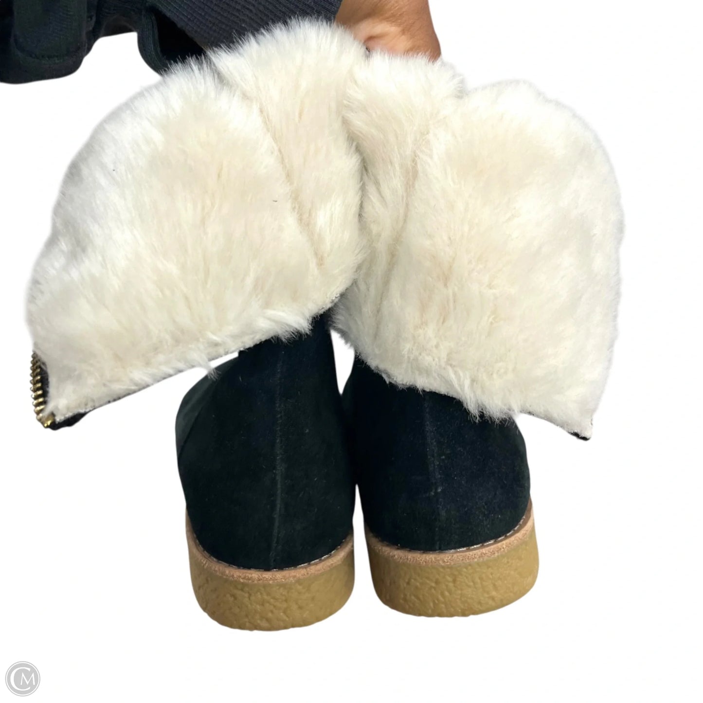 Boots Designer By Kate Spade In Black & Cream, Size: 8