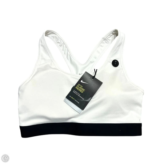 Athletic Bra By Nike In Black & White, Size: S