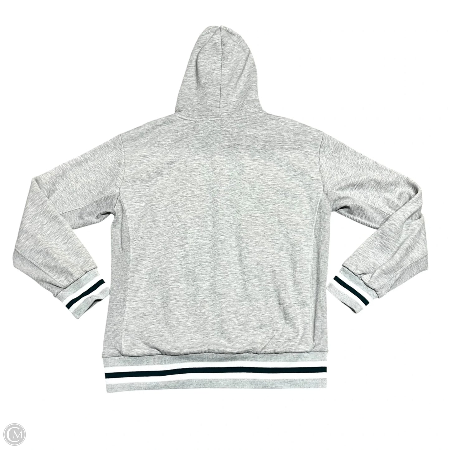 Sweatshirt Hoodie By Nfl In Green & Grey, Size: M