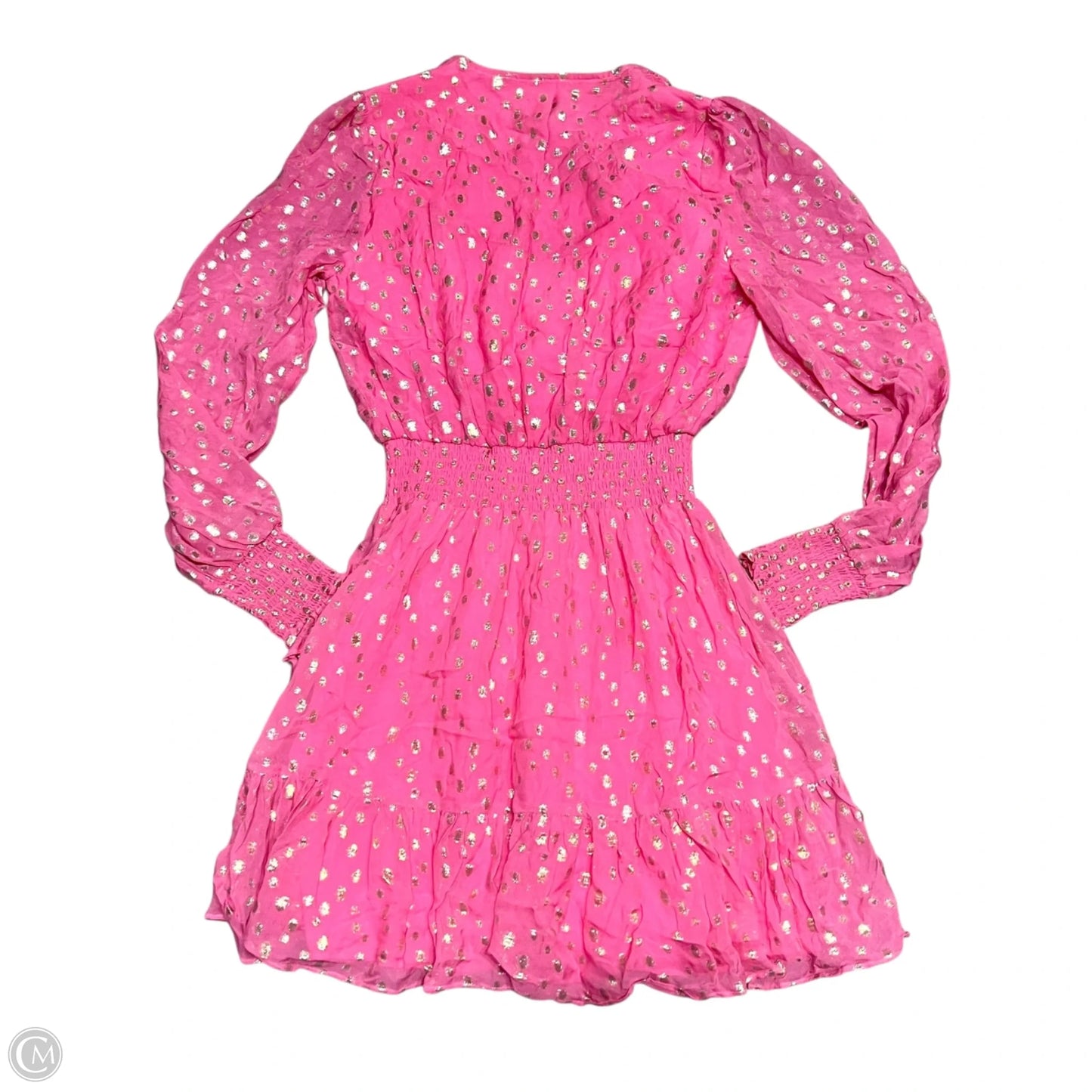 Dress Designer By Lilly Pulitzer In Gold & Pink, Size: S