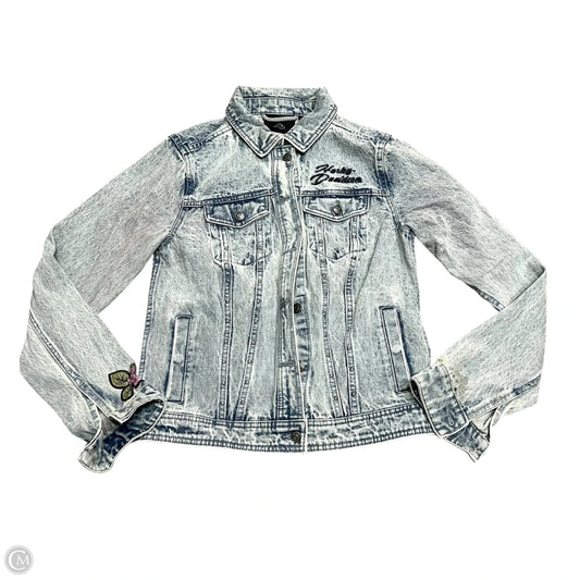 Jacket Denim By Harley Davidson In Blue Denim, Size: Xs