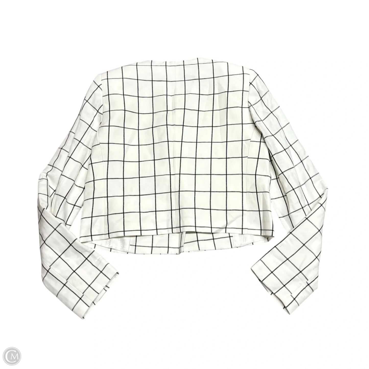 Blazer Designer By Karl Lagerfeld In Black & White, Size: S
