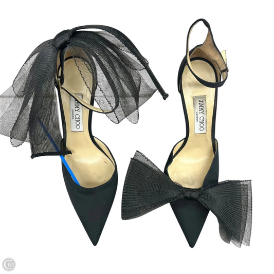 Shoes Luxury Designer By Jimmy Choo In Black, Size: 9