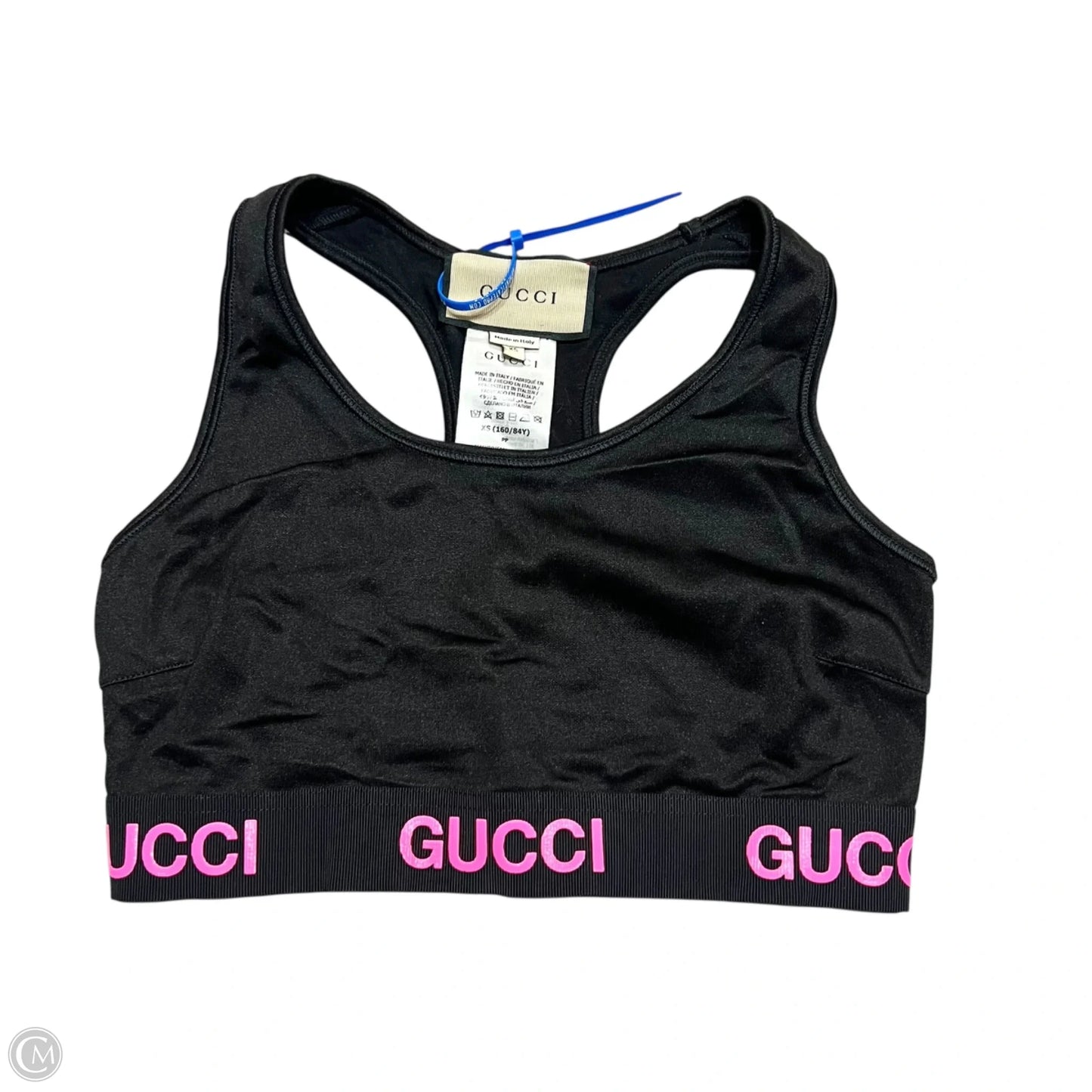 Tank Top Luxury Designer By Gucci In Black & Pink, Size: Xs