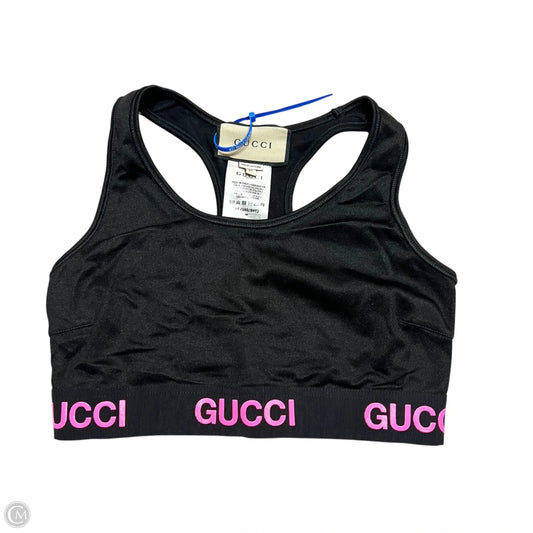 Tank Top Luxury Designer By Gucci In Black & Pink, Size: Xs