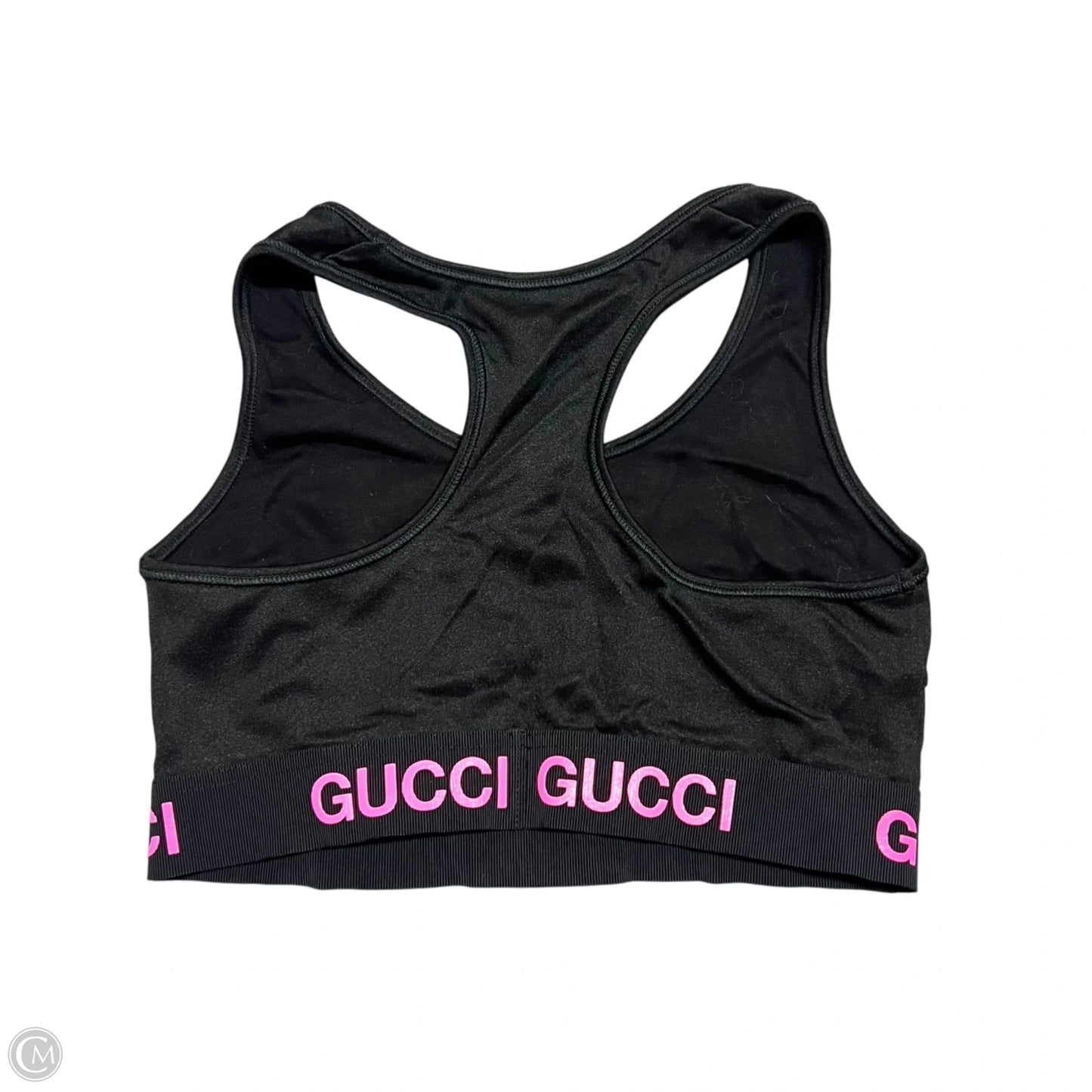 Tank Top Luxury Designer By Gucci In Black & Pink, Size: Xs