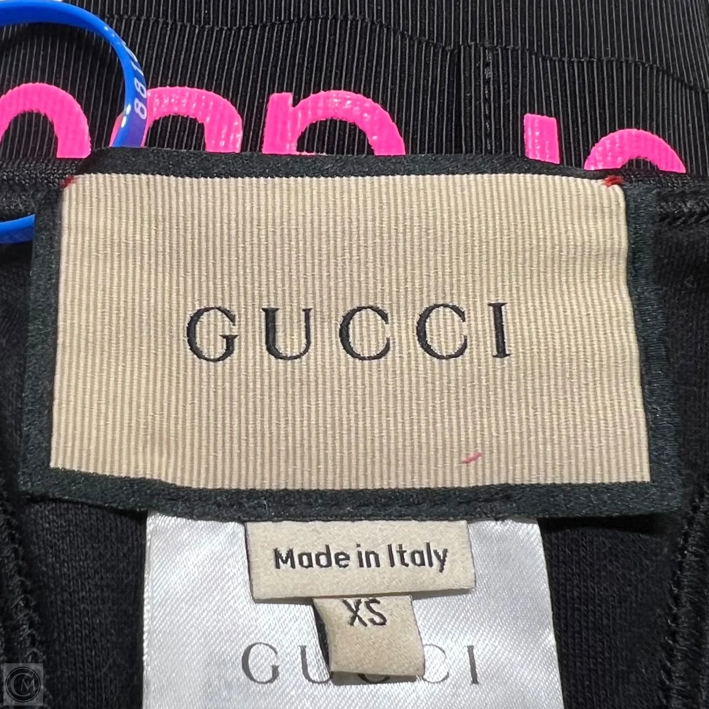 Tank Top Luxury Designer By Gucci In Black & Pink, Size: Xs