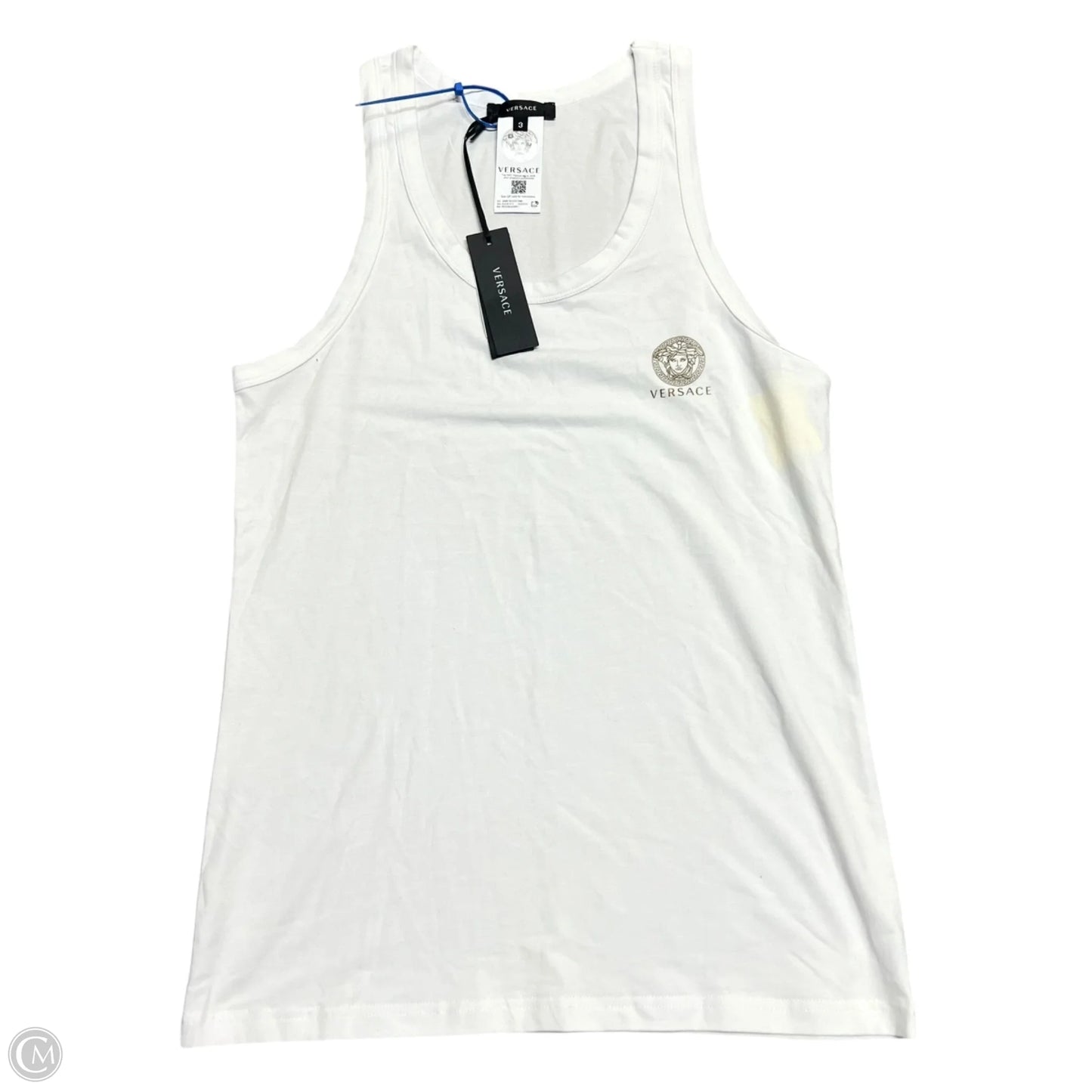 Top Sleeveless Luxury Designer By Versace In White, Size: M