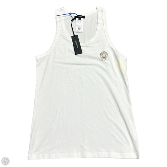 Top Sleeveless Luxury Designer By Versace In White, Size: M