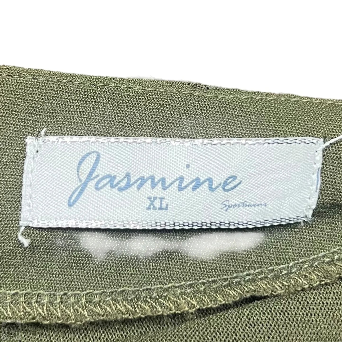 Top Long Sleeve By Jasmine In Green, Size: Xl