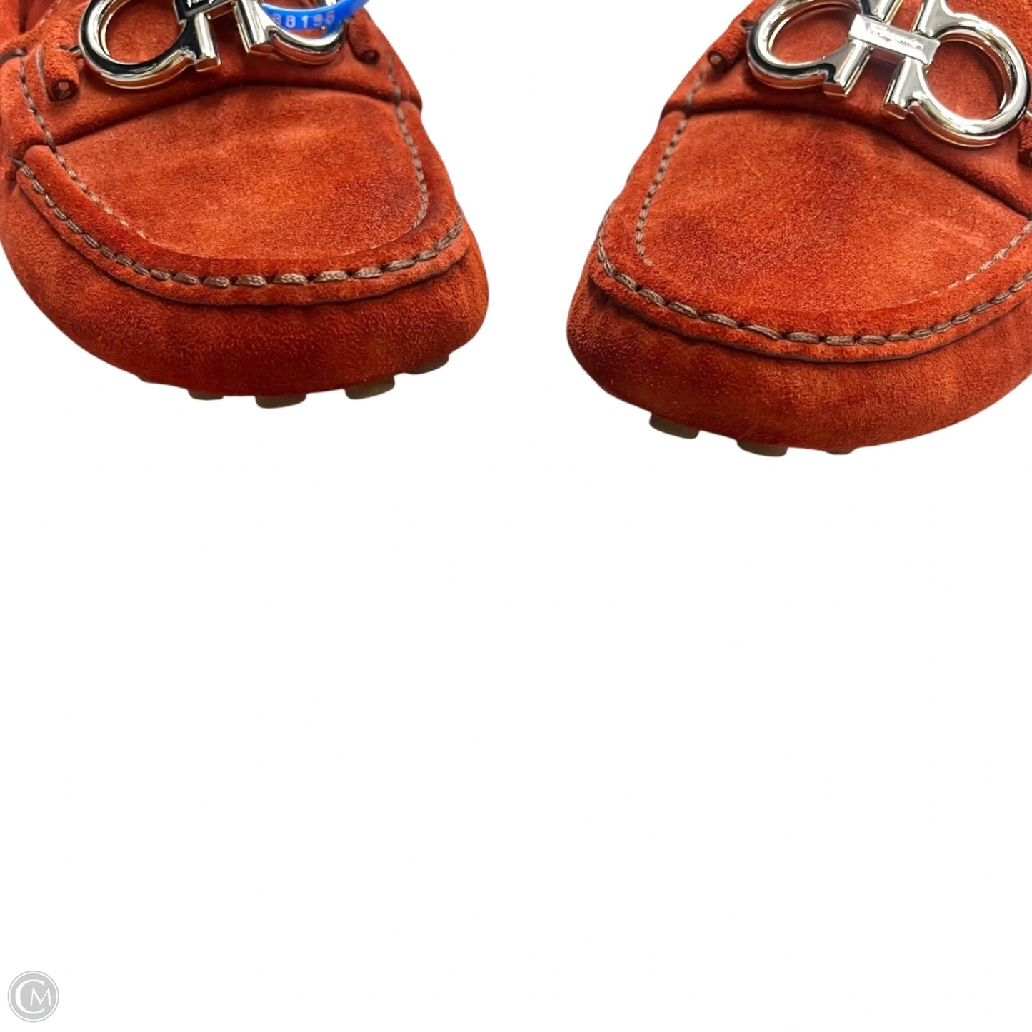 Shoes Luxury Designer By Ferragamo In Orange, Size: 7