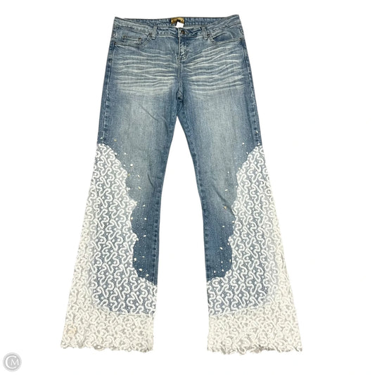 Jeans Wide Leg By Midnight Velvet In Blue Denim, Size: 10