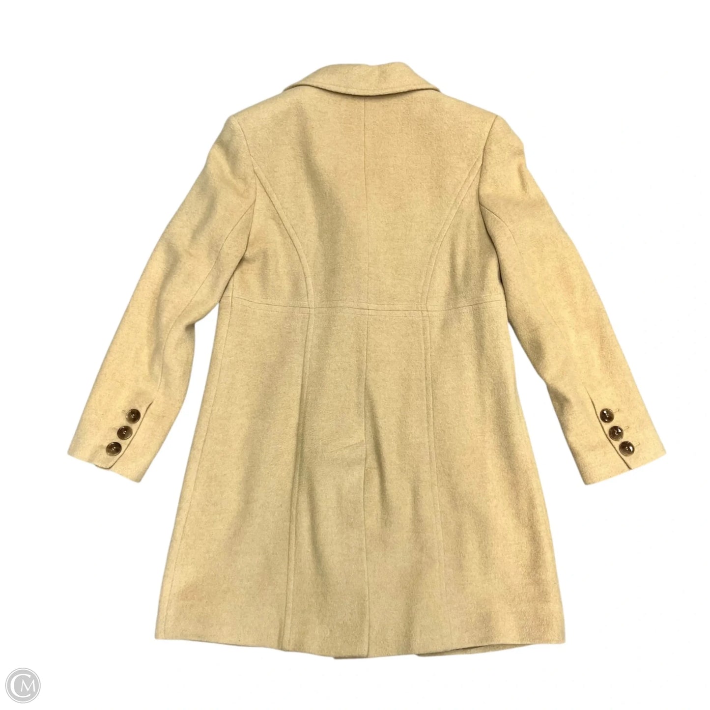Coat Peacoat By Larry Levine In Beige, Size: M