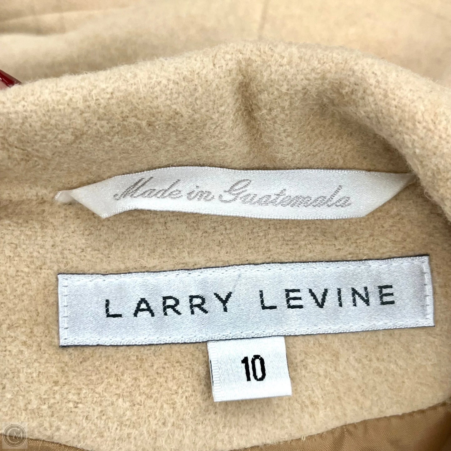 Coat Peacoat By Larry Levine In Beige, Size: M