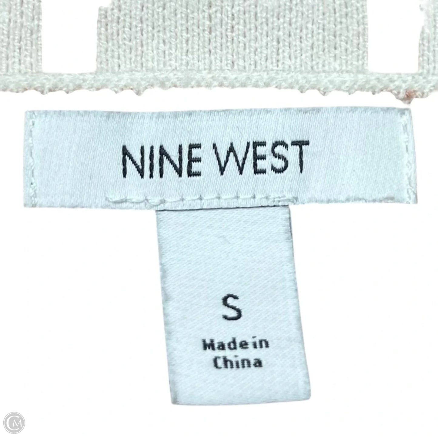 Sweater Cardigan By Nine West In Cream & Orange, Size: S