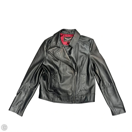 Jacket Moto Leather By Street Legal In Black, Size: L
