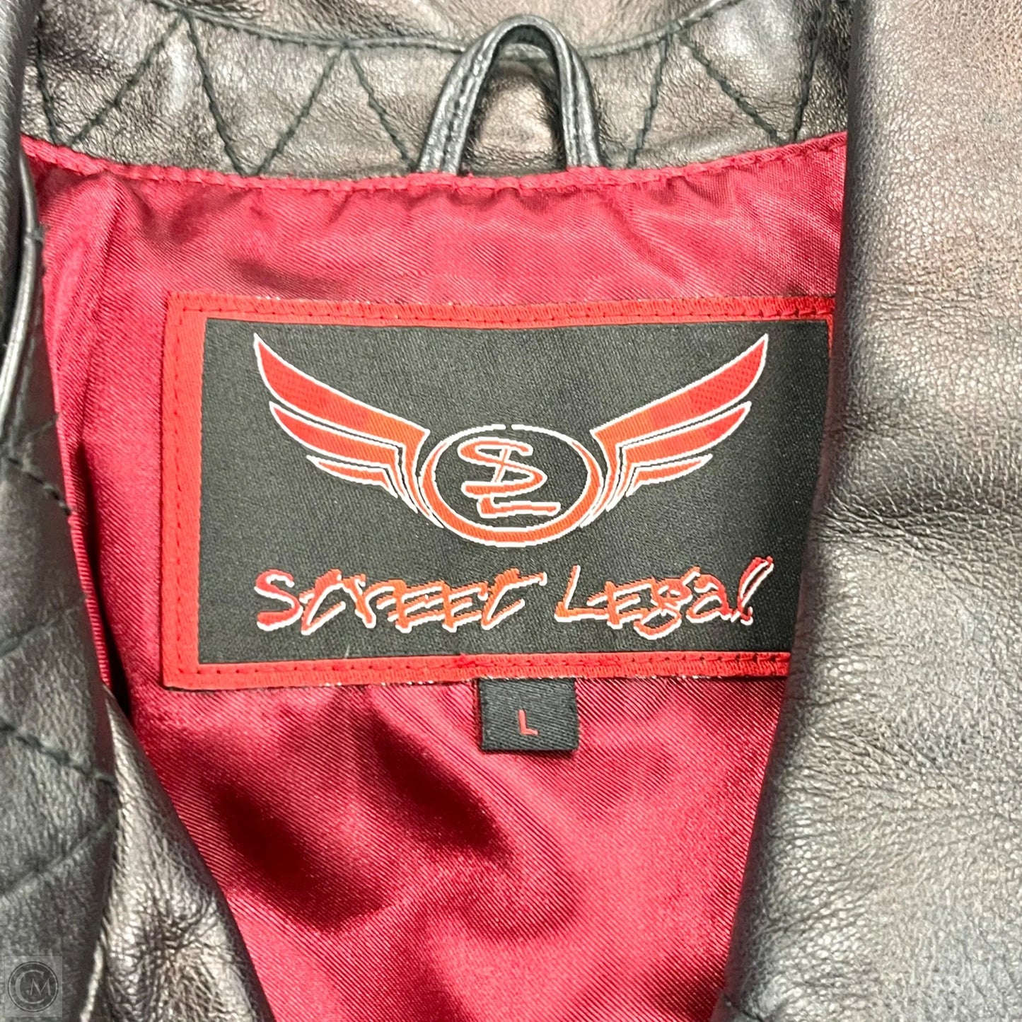 Jacket Moto Leather By Street Legal In Black, Size: L