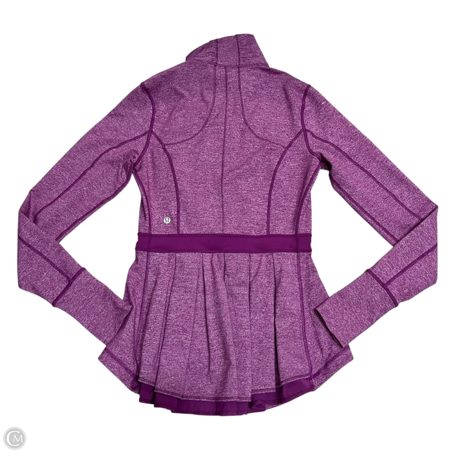 Athletic Top Long Sleeve Collar By Lululemon In Purple, Size: S