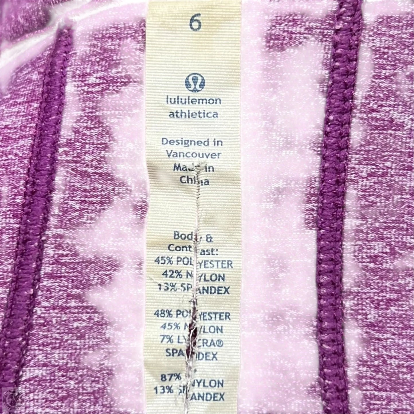 Athletic Top Long Sleeve Collar By Lululemon In Purple, Size: S