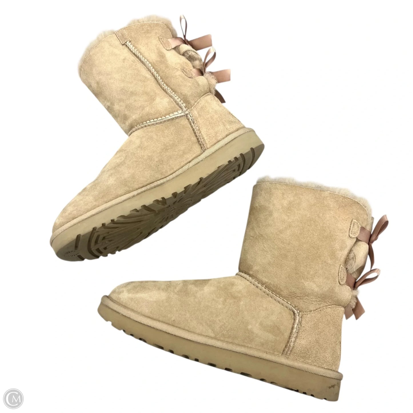 Boots Designer By Ugg In Beige, Size: 8