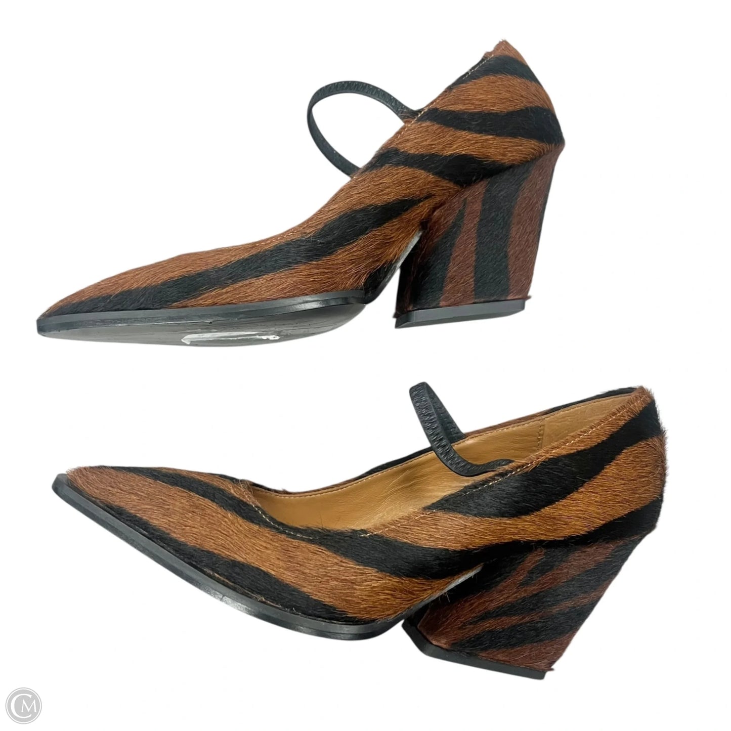 Shoes Heels Block By All Tomorrow Parties In Zebra Print, Size: 6.5