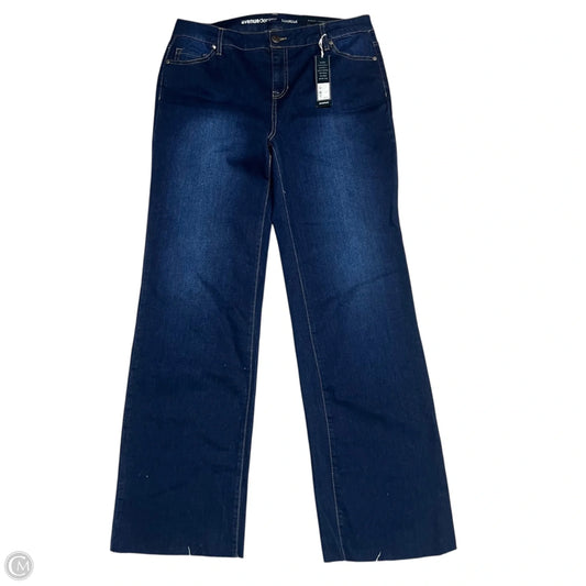 Jeans Boot Cut By Avenue In Blue Red & White, Size: 14