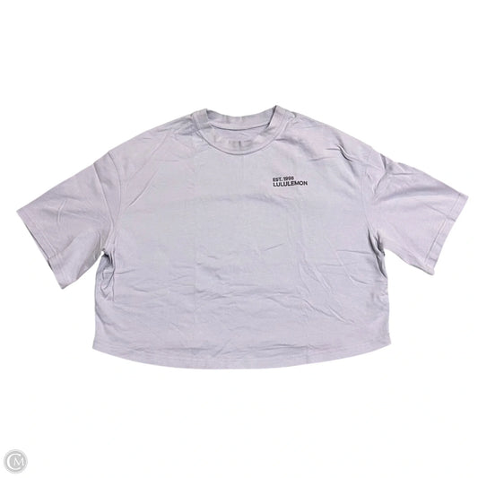 Athletic Top Short Sleeve By Lululemon In Purple, Size: S