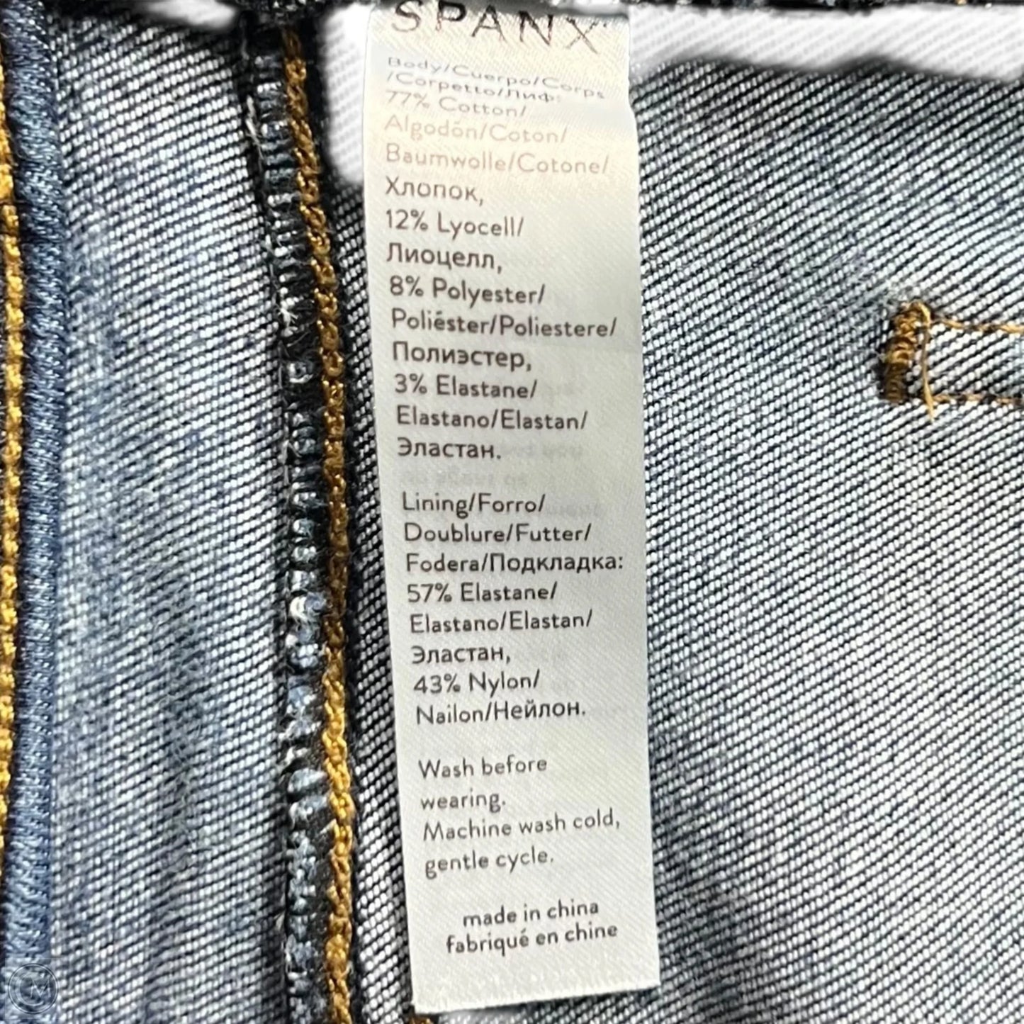 Jeans Jeggings By Spanx In Blue Denim, Size: 4