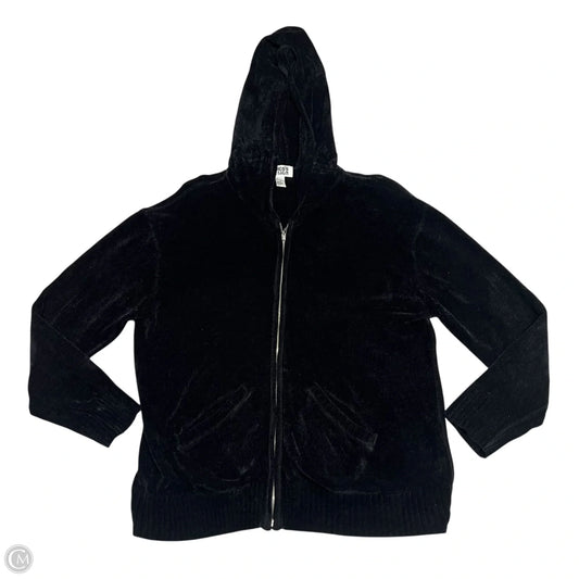 Sweatshirt Hoodie By Chicos In Black, Size: L