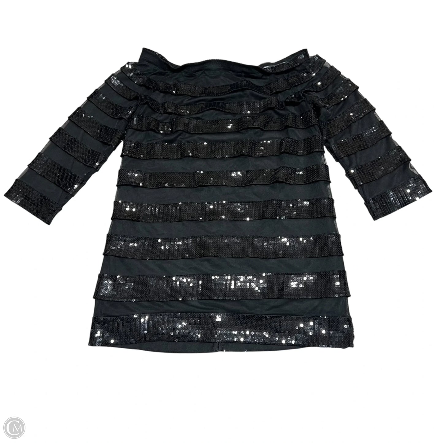 Top Long Sleeve By Tadashi Shoji In Black, Size: M