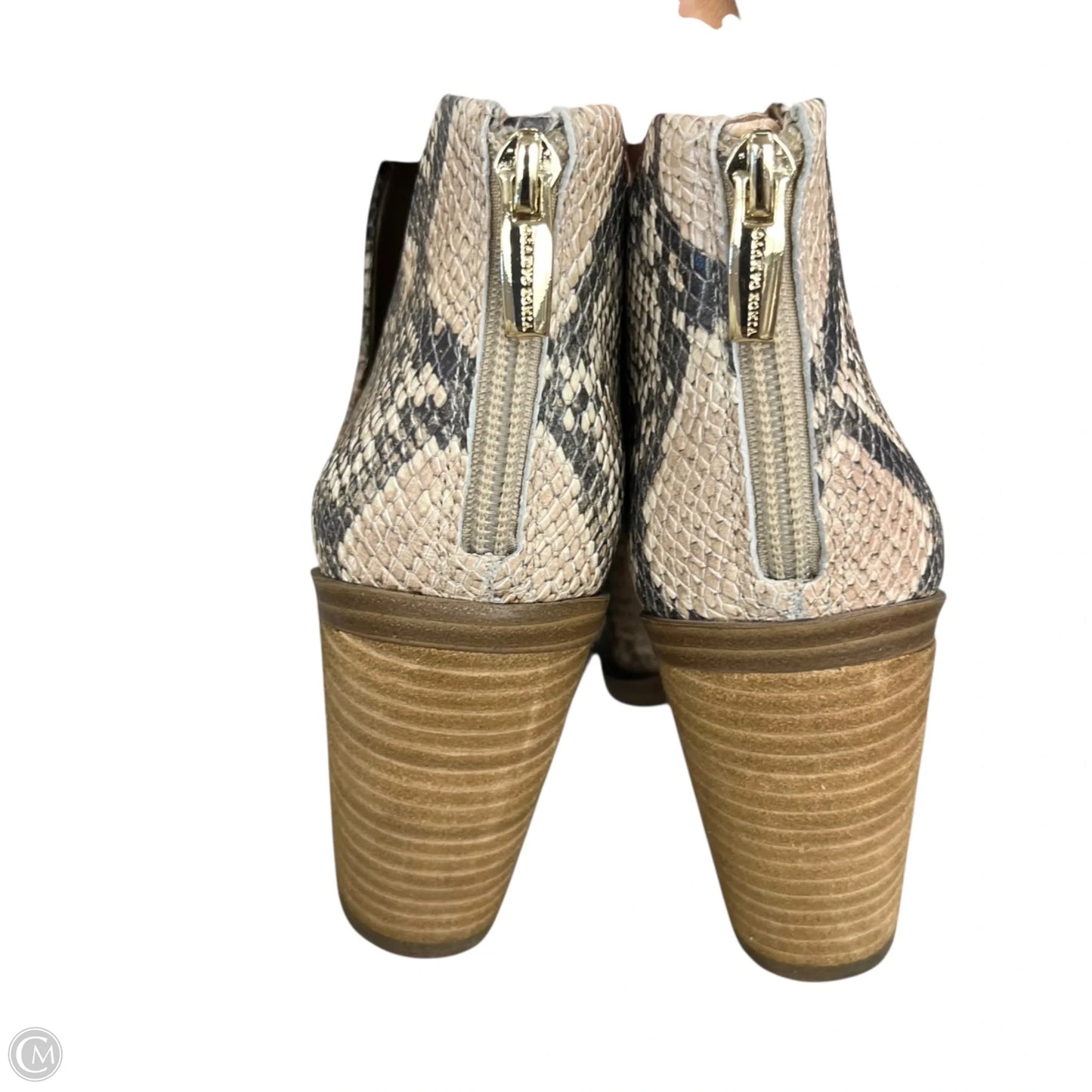 Boots Ankle Heels By Vince Camuto In Snakeskin Print, Size: 7