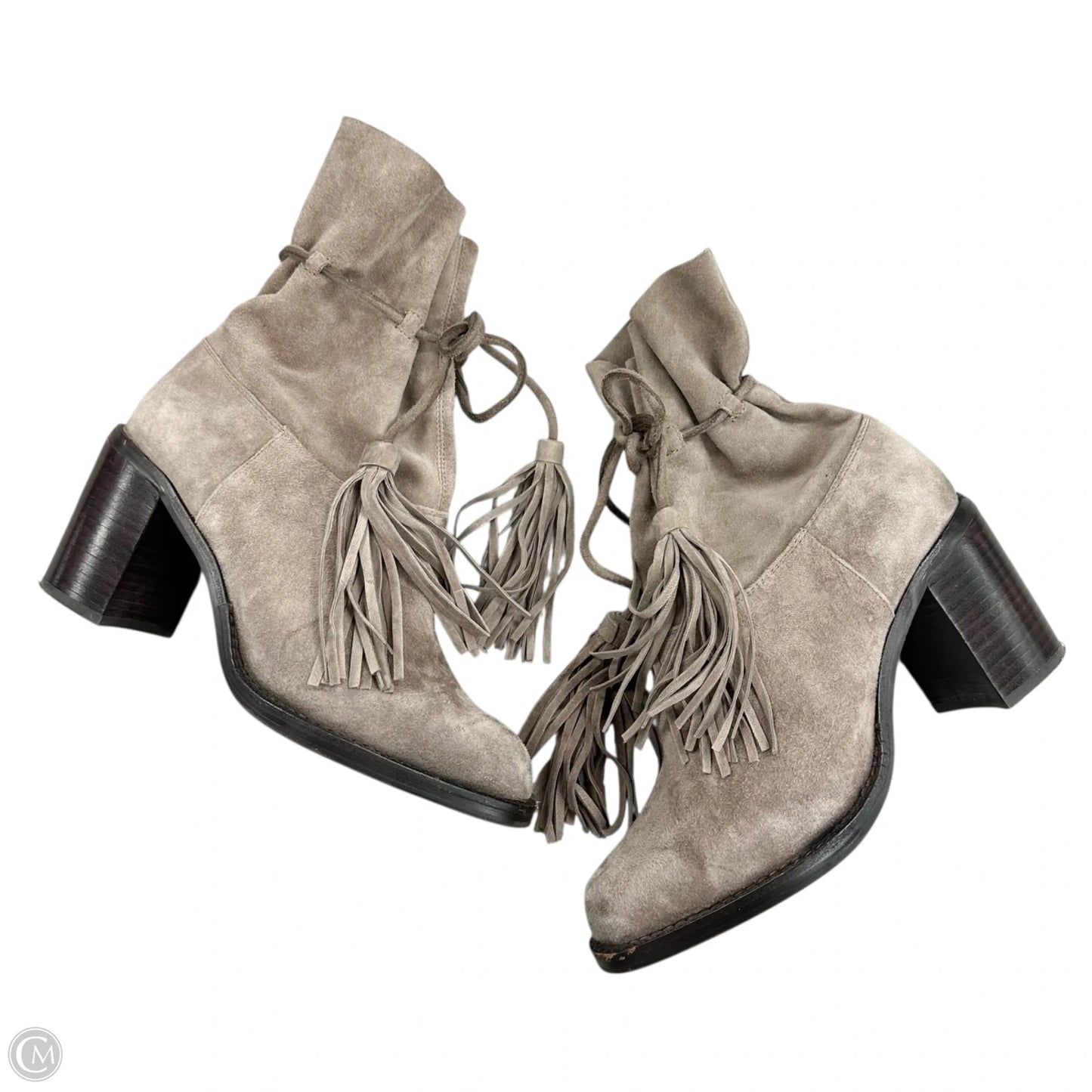 Boots Ankle Heels By Jeffrey Campbell In Taupe, Size: 7